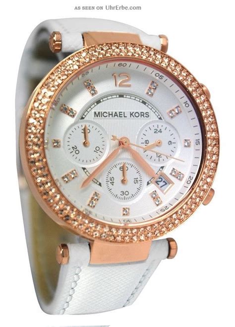 michael kors uhr weiß leder|Michael Kors umgebung.